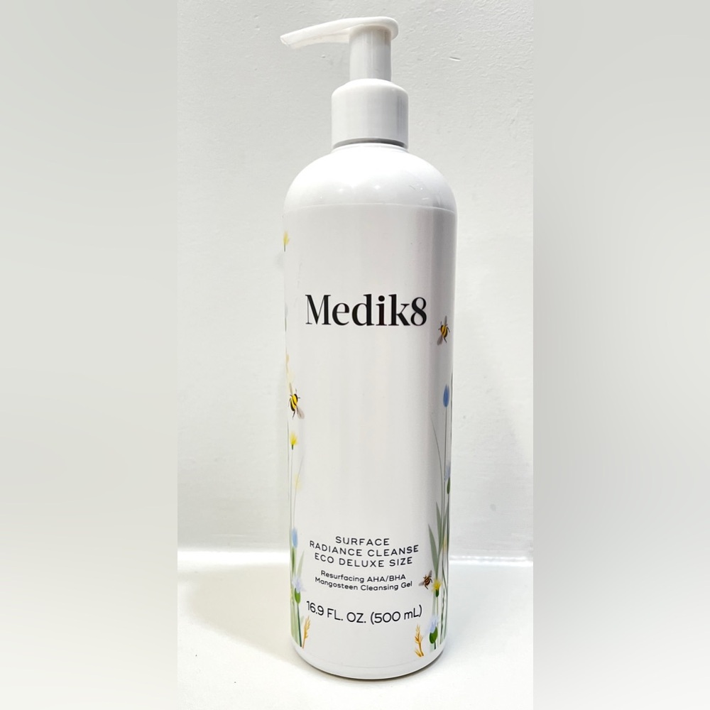 Medik8 Surface Radiance Cleanse Eco Deluxe Size 16.9 fl oz AHA/BHA Cleansing Gel